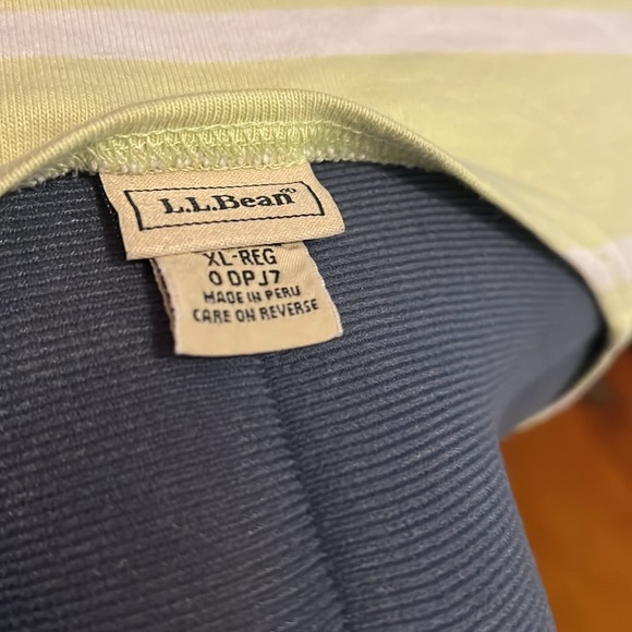 LL Bean three-quarter length sleeve cotton top - Picture 3 of 4